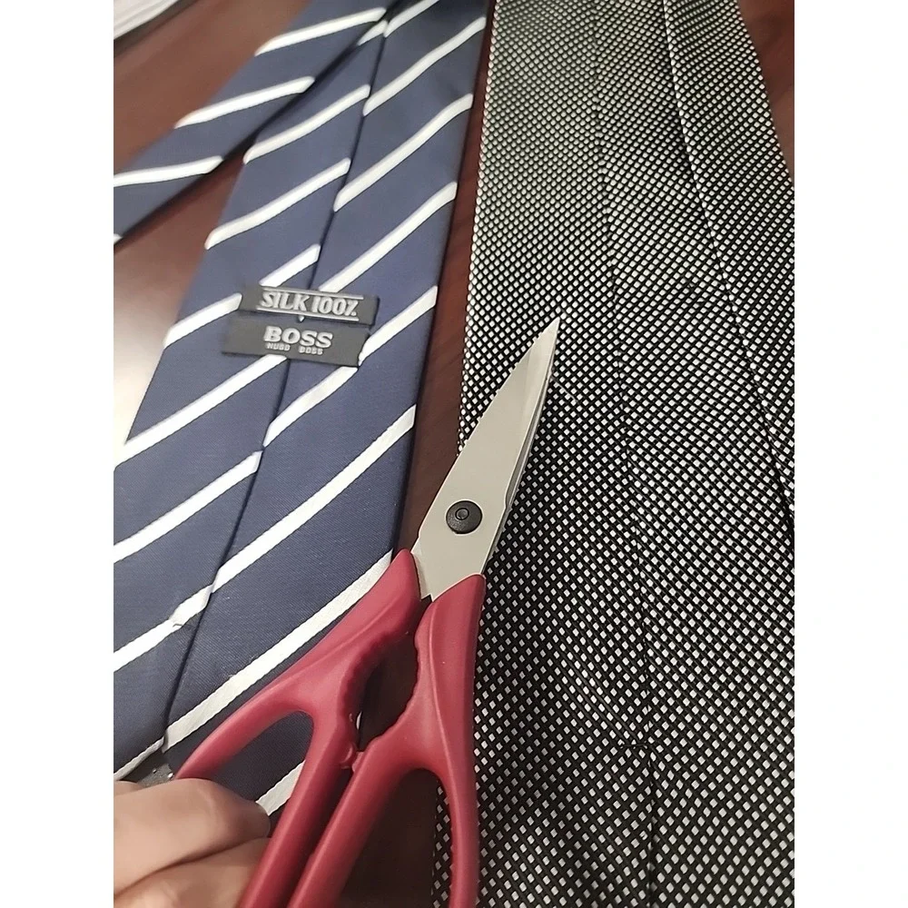 Set Of 2 BOSS Hugo Boss Silk Tie Designer Business‎ Office Handmade